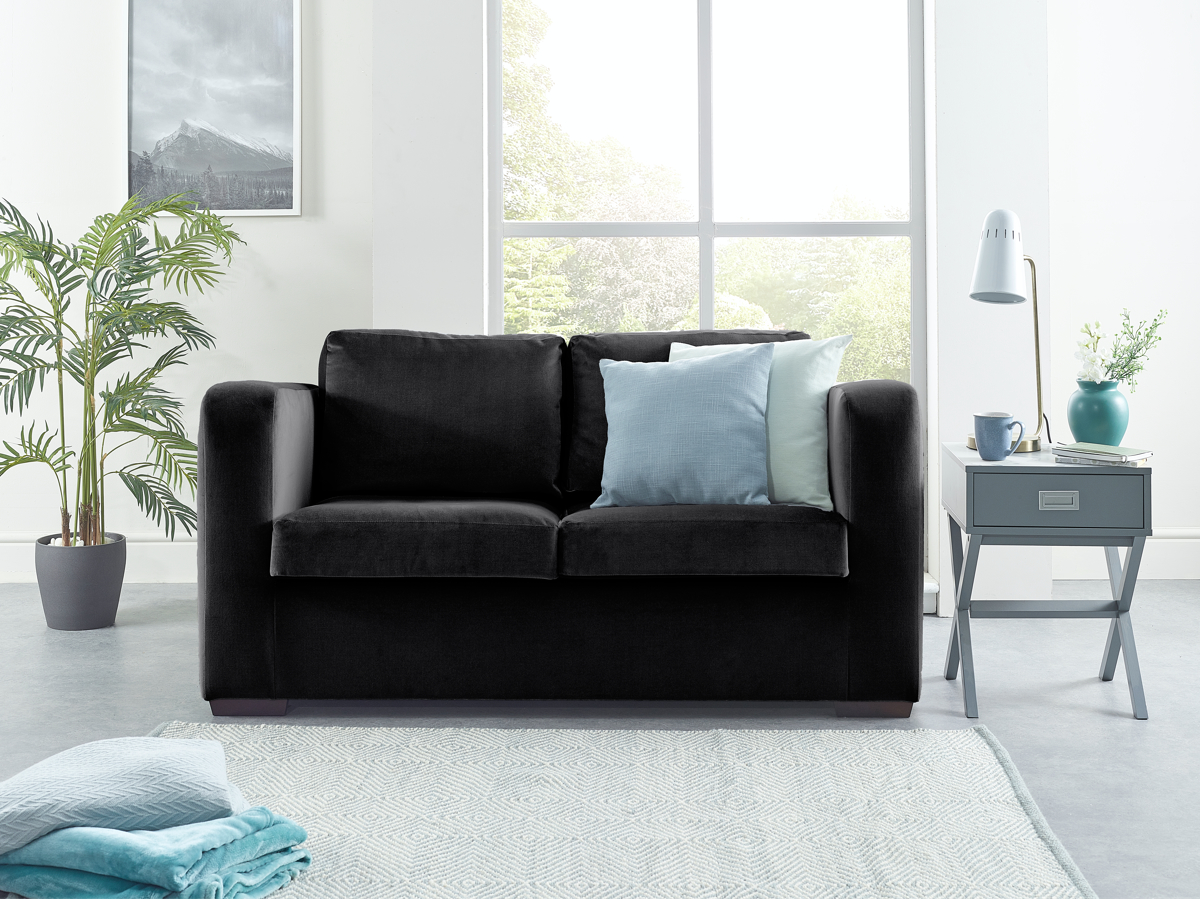 View Charcoal Fabric Contract 2 Seater Sofabed Denver information