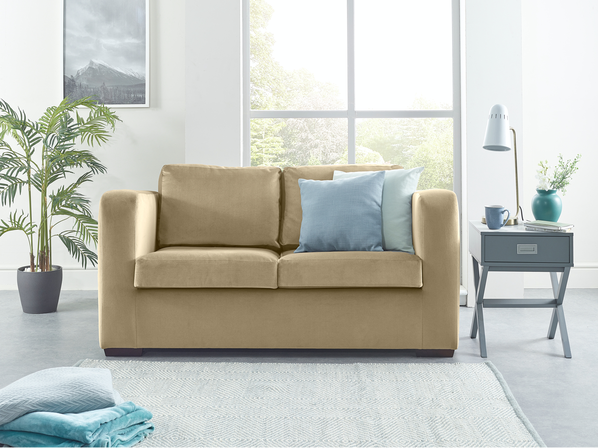 View Fudge Fabric Contract 2 Seater Sofabed Denver information