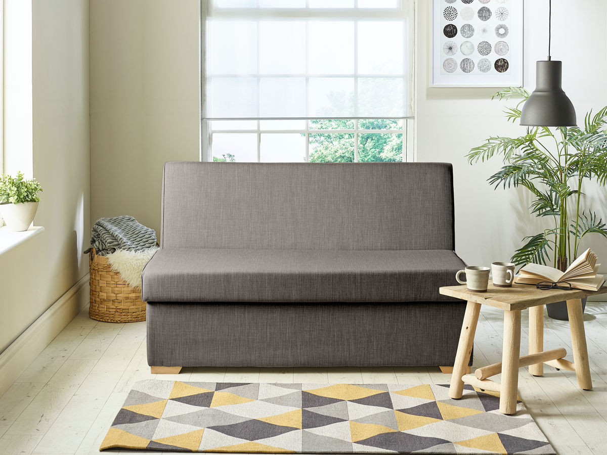 View Slate Fabric Contract 2 Seater Sofabed Detroit information