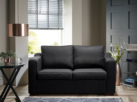 Washington Fabric Sofabed - 2 Seater Charcoal 