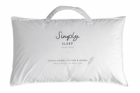 Simply Sleep White Goose Feather & Down Pillow