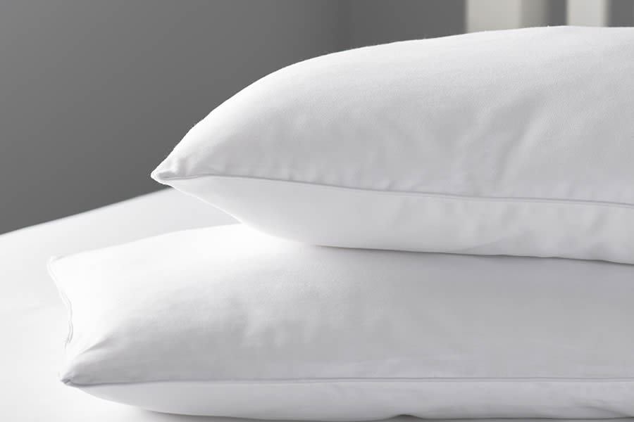 View Luxurious Microfibre 48 x 74cm Pillow With Premium Filling AntiAllergy Treated HypoAllergenic Fillings Cotton Percal Cover Machine Washable information