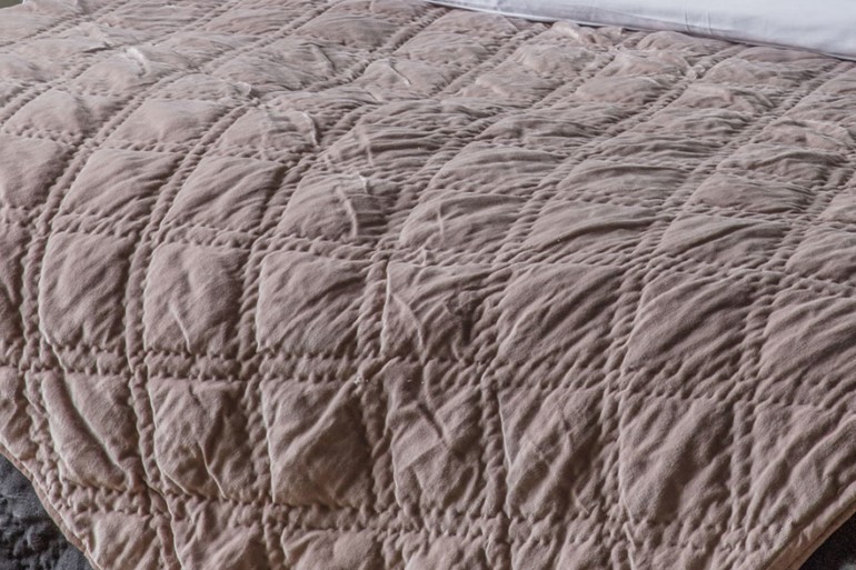 Quilted Diamond Fabric Bedspread