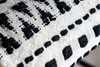 Black & Cream Tufted Throw