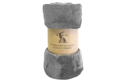 Rolled Flannel Fleece - Silver