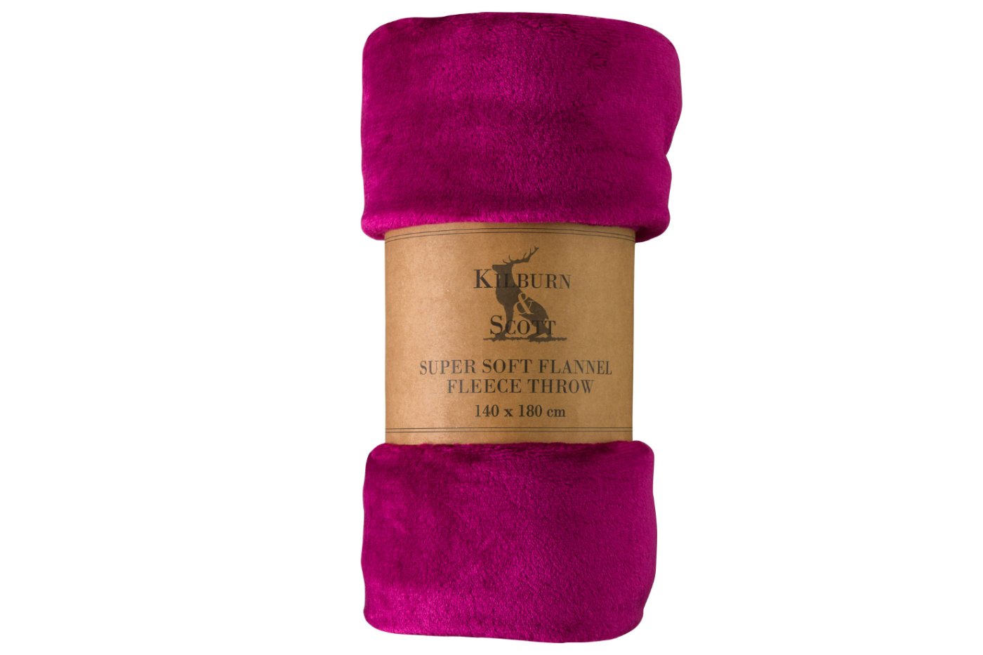 View Magenta Soft Touch Cosy Rolled Flannel Fleece Throw 1800 x 1400mm Ideal For Beds Or Sofas Stitched Piped Edging Adds Texture And Warmth information