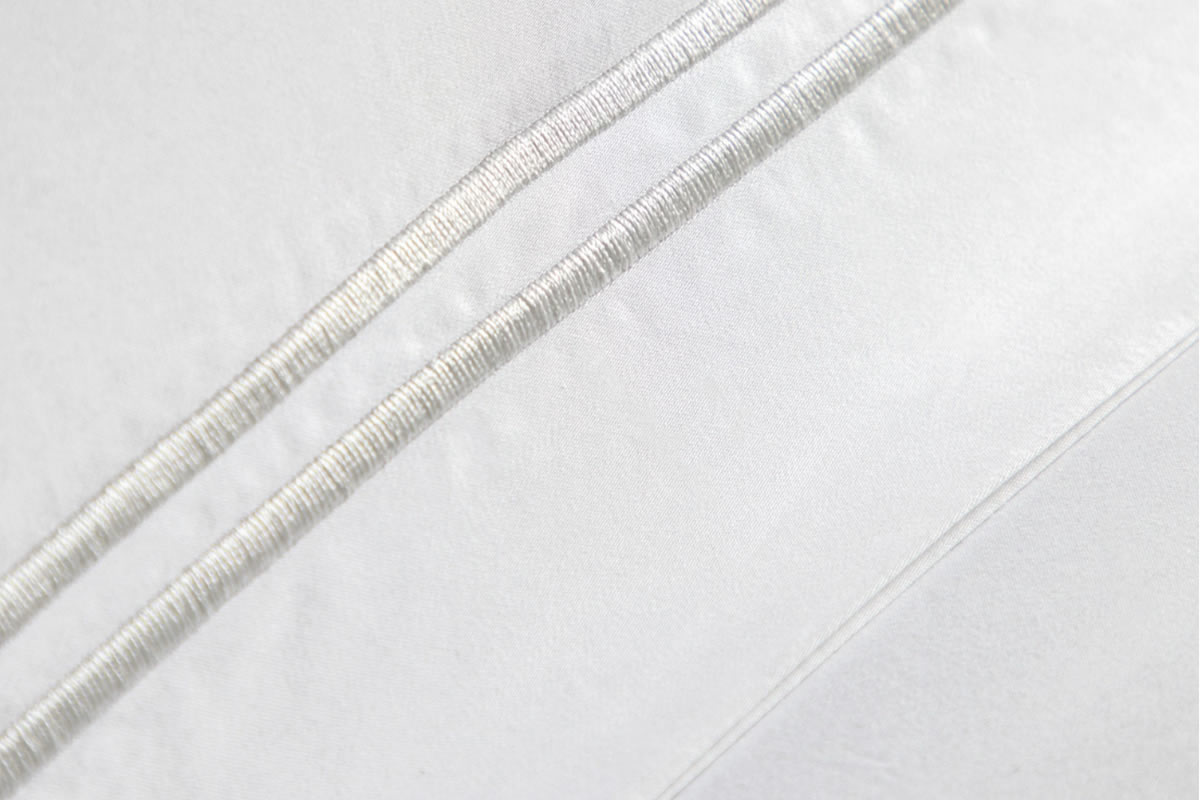 View White Cotton Knightsbridge Set Of 2 Cotton Oxford Pillowcases 100 Cotton And 500 Thread Count Matching Duvet Available White Stitched Detail information