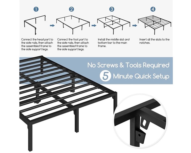 Bay Contract Metal Platform Bed