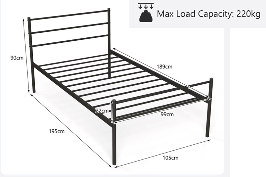 Cuthbert Metal Bed Frame