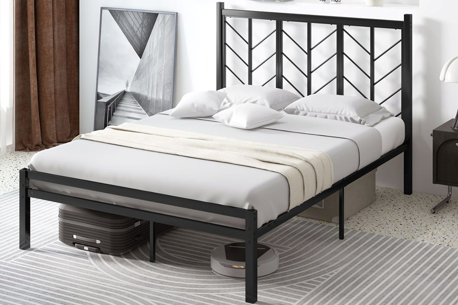 Herringbone Metal Bed Frame