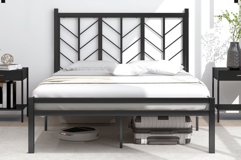 Herringbone Metal Bed Frame