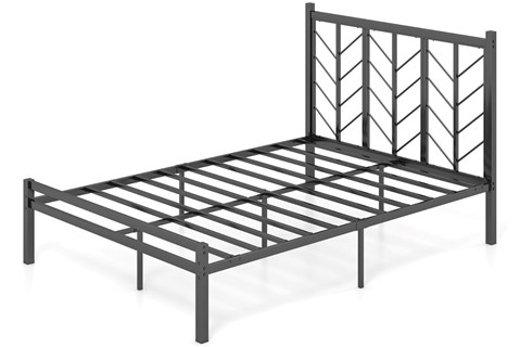 Herringbone 4'6'' Double Metal Bed Frame