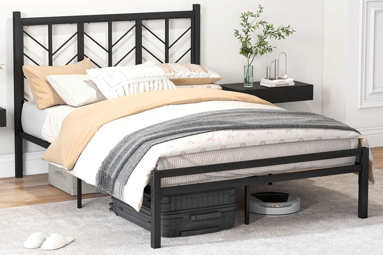 Herringbone Metal Bed Frame