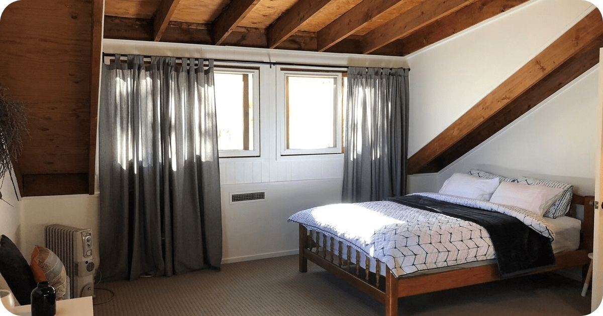 Student accommodation featuring a high quality wooden bed frame and mattress