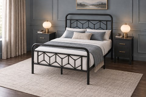 Crosby 4'6'' Double Metal Bed Frame