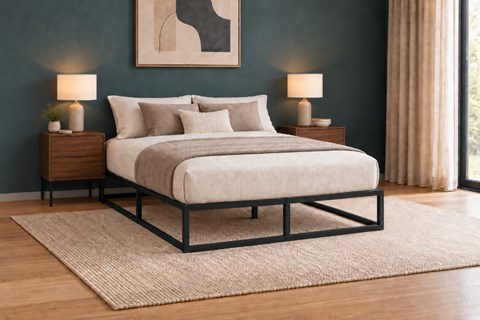 4'0'' Small Double Contract Metal Platform Bed