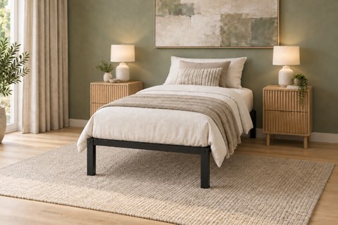 Bay 3'0'' Single Contract Metal Platform Bed