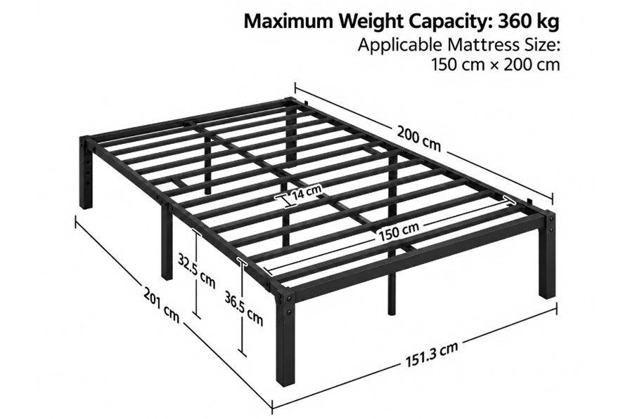Bay Contract Metal Platform Bed